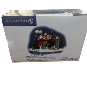 Department 56 Happy New Year Original Snow Village Set